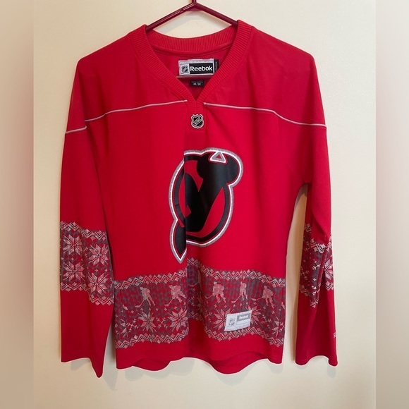 Official NHL Women’s Reebok NJ Devils Holiday Jersey #30 Martin Brodeur - Picture 1 of 13
